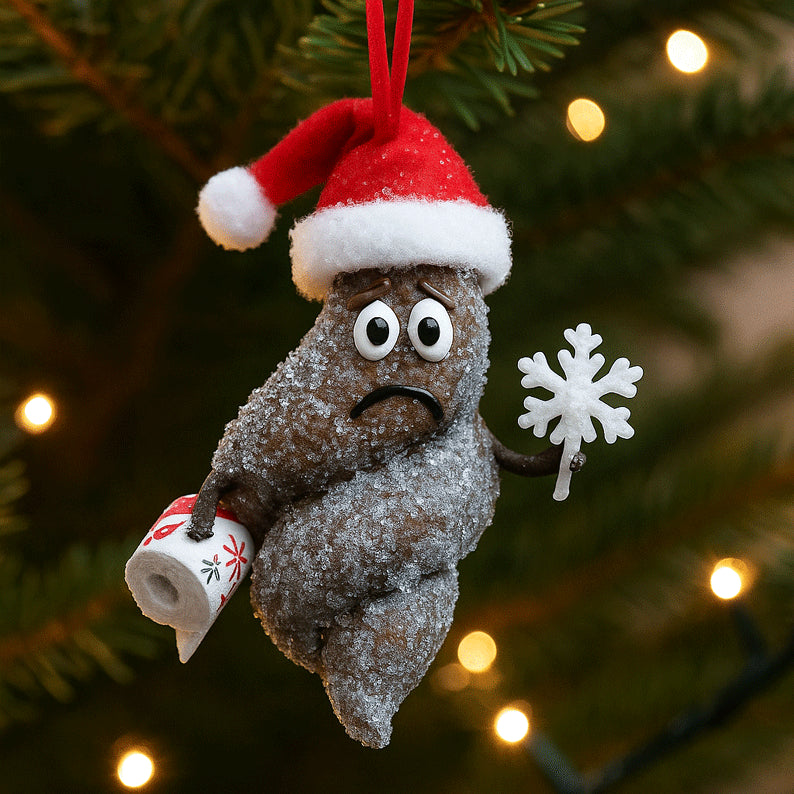 Funny Christmas Poop Emoji Ornaments