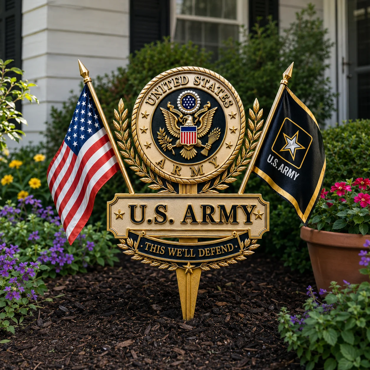 U.S Military Branch Tribute Garden Stake Collection, 🔥Buy 2 Free Shipping