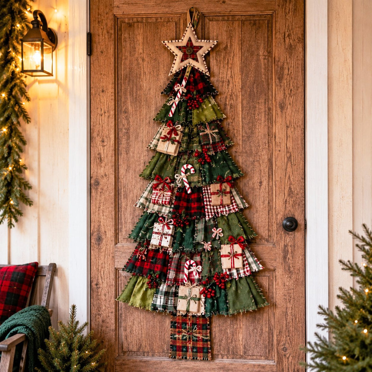 Beginner-Friendly DIY Oversized Patchwork Christmas Tree Door Hanging Kit | Complete Kit with All Tools & Step-by-Step Guide Included