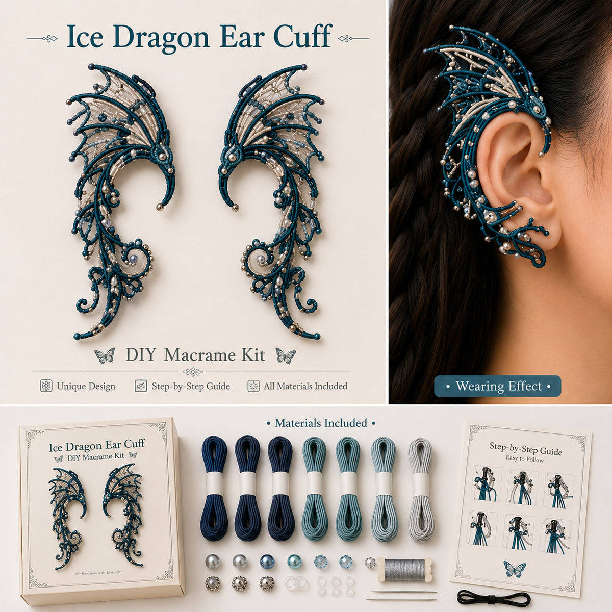DIY Fantasy Ear Cuff Kit | Dragon, Butterfly and Fairy Designs