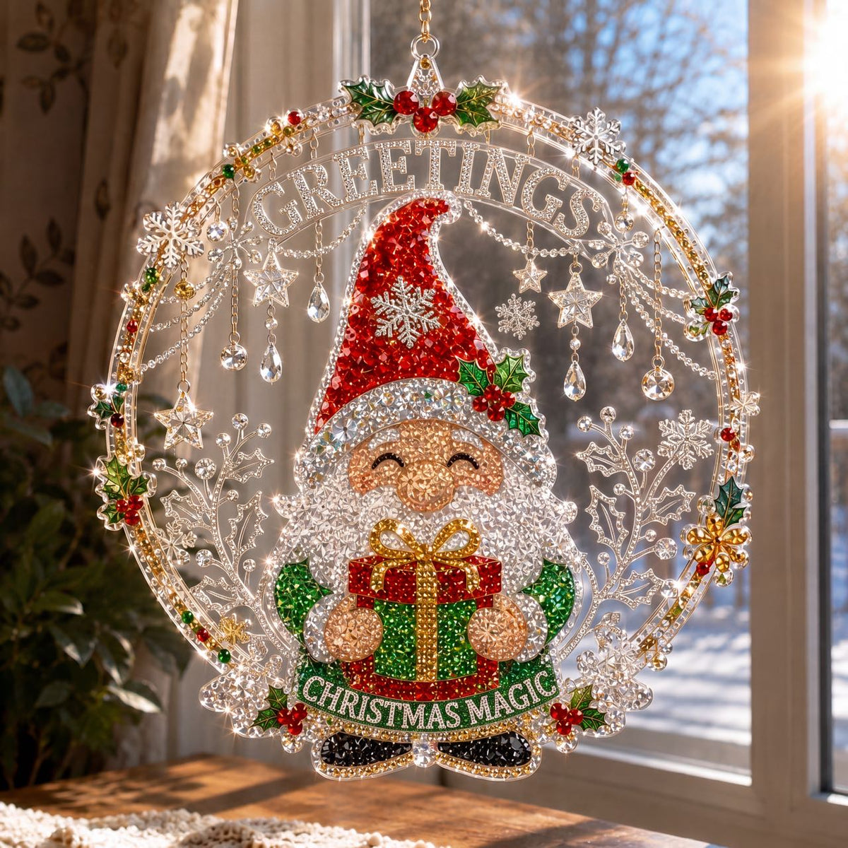 🎅70% Off on the Last Day of the Off-Season Sale🎄- Christmas Diamond Art Suncatcher Kit