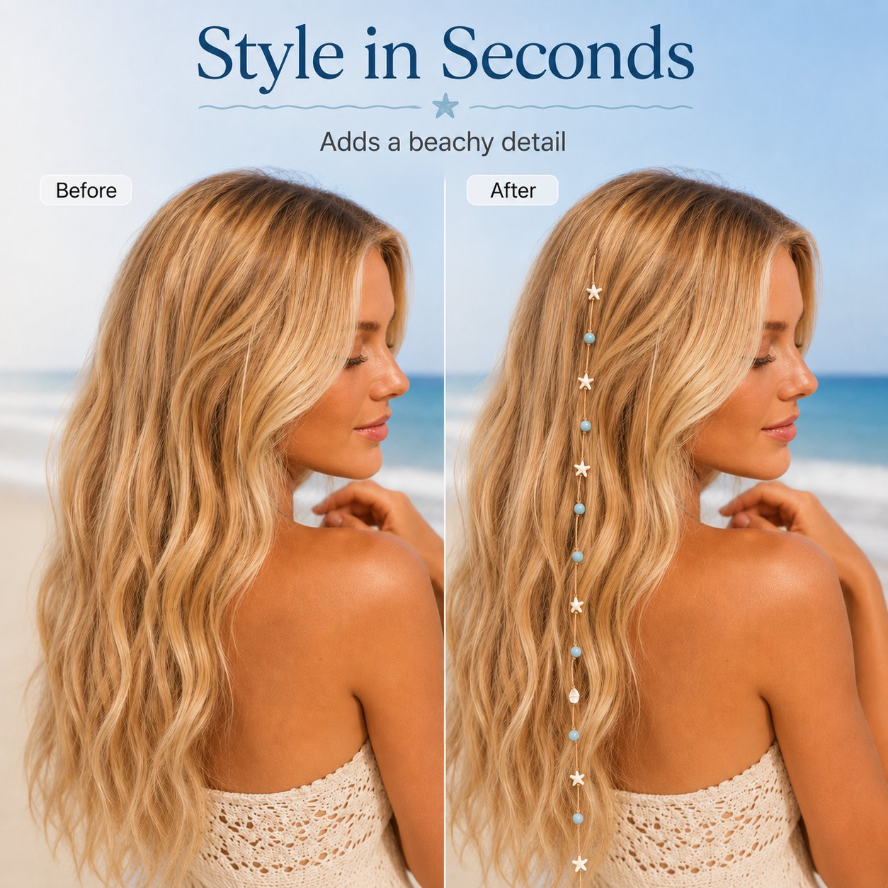 🔥LAST DAY 50% OFF - 🌊⭐Beachy Mermaid Hair Accent