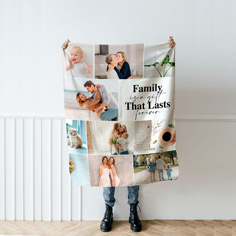 Personalized Gift for Mom Flannel Blanket
