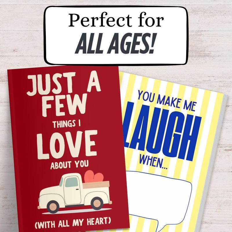 🔥Last Day 50% OFF - ❤️Just A Few Things I Love About You (With All My Heart) Fill In The Blank Gift Book📚