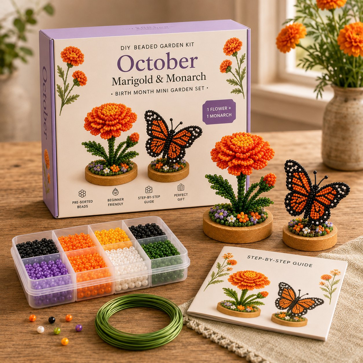 Birth Month DIY Beaded Garden Keepsake Kit