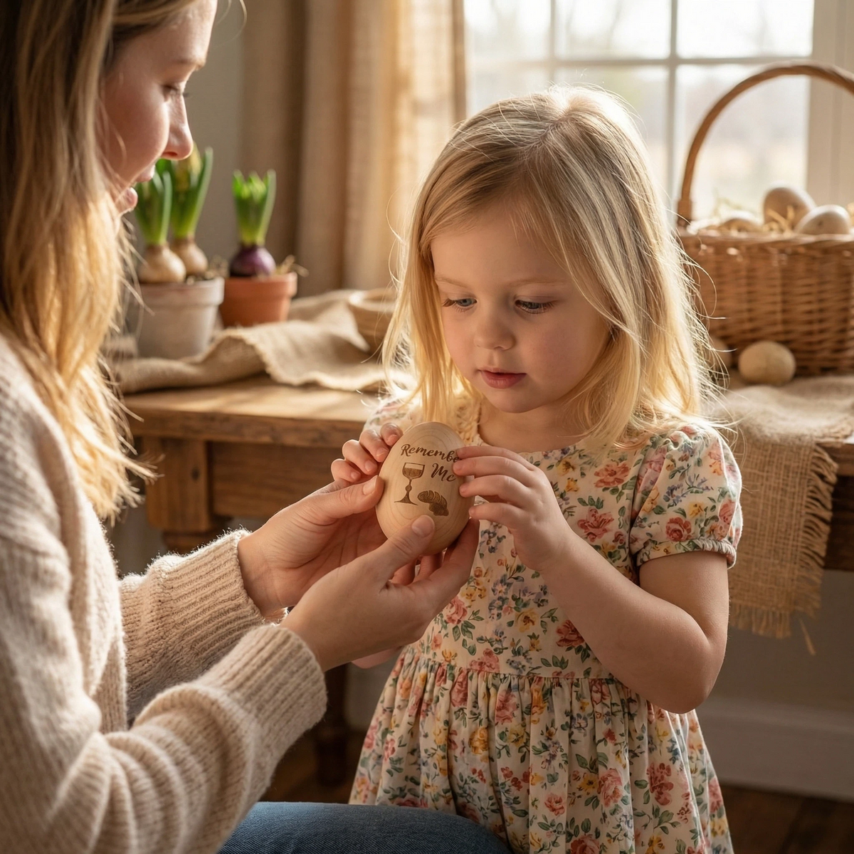 Christian Easter Wooden Eggs for Basket Stuffers & Gifts