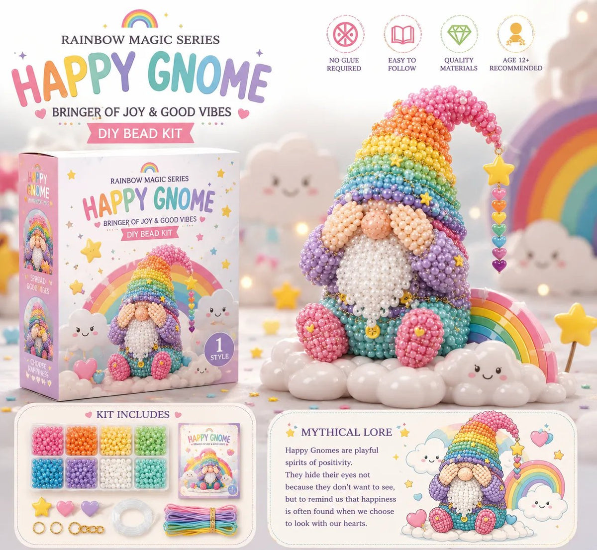 🔥LAST DAY 50% OFF - 💕Cozy Gnome DIY Bead Kit Collection– Collect All 12 Gnome