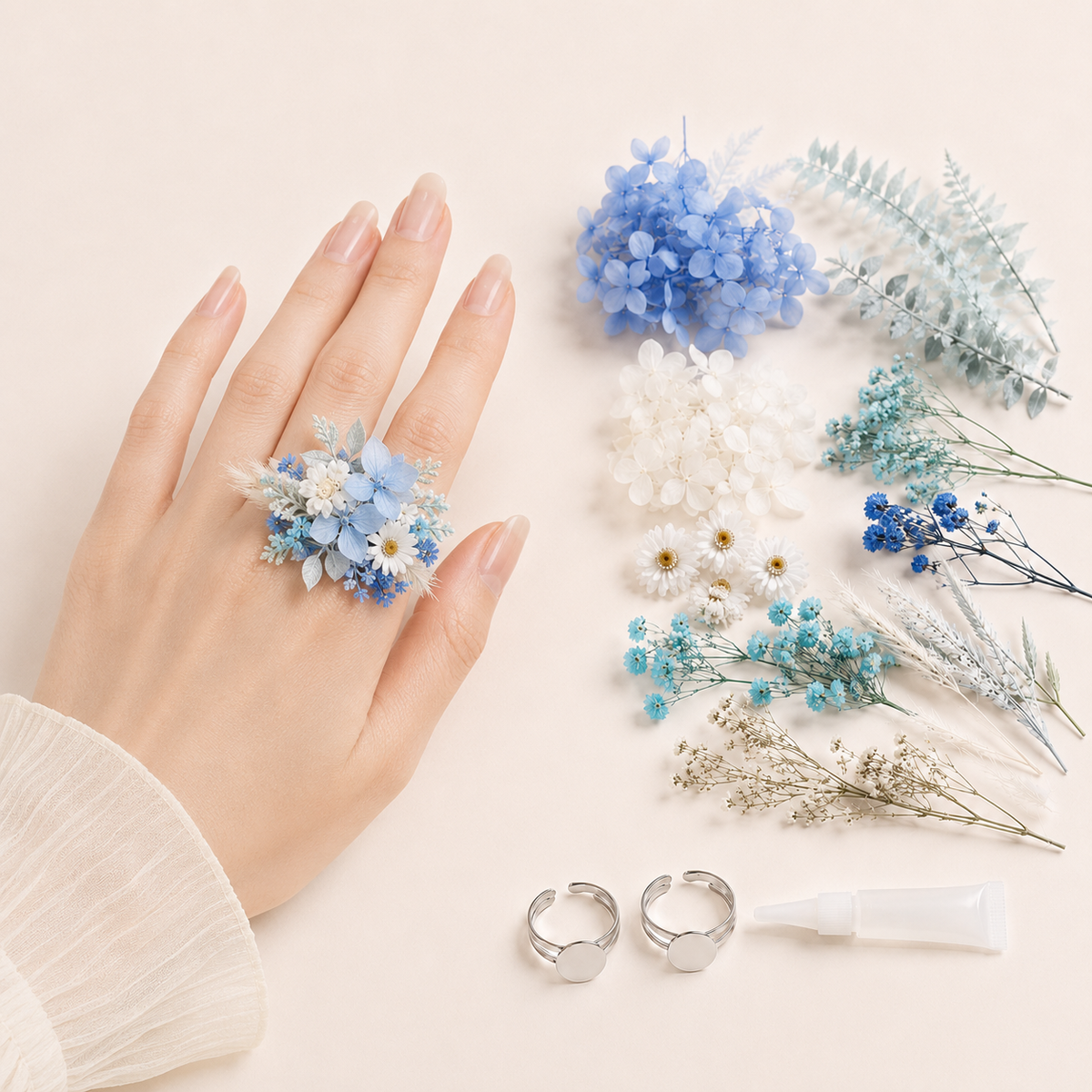 Forest Romantic Dried Flower Ring DIY Kit
