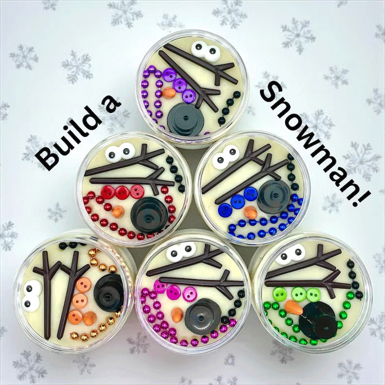 🔥Hot Sale 75% OFF☃️（6 PCS）Build a Snowman Playdough Jar