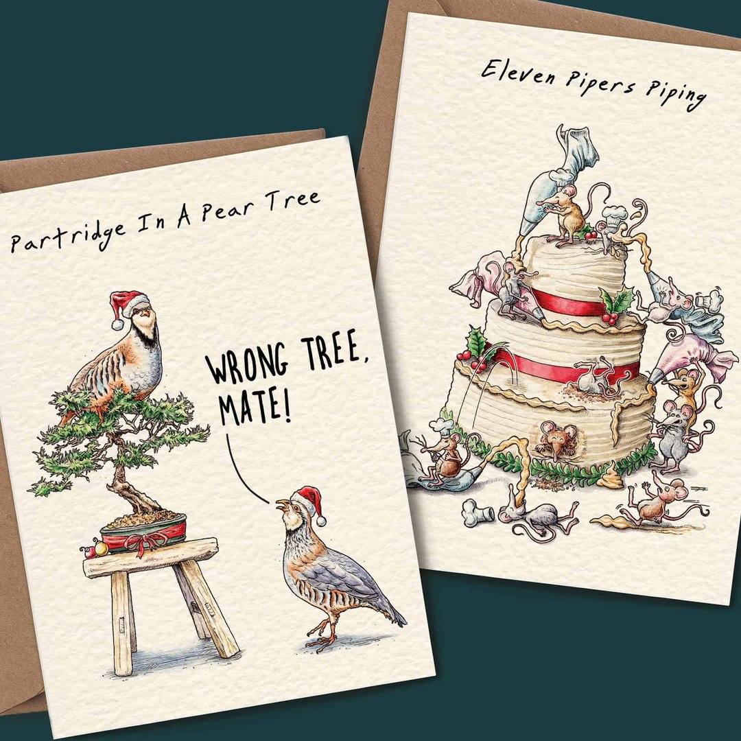 🎄Hot Sale🔥-Funny Christmas Advent Card Set