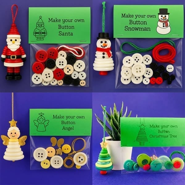 🎉BUY 3 GET 2 FREE OFFER (Add 3 items to the cart)_☃️DIY Button Snowman Ornament Kit