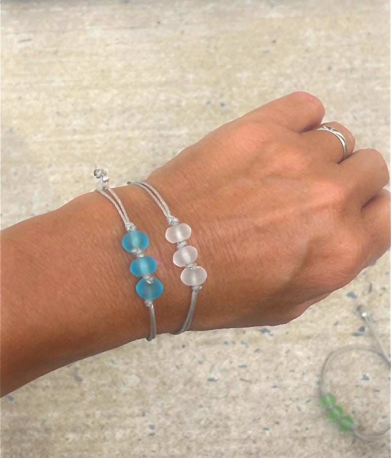 Soul Sister Bracelet Sea Glass Bead Bracelet