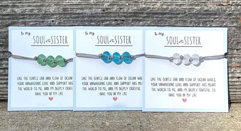 Soul Sister Bracelet Sea Glass Bead Bracelet