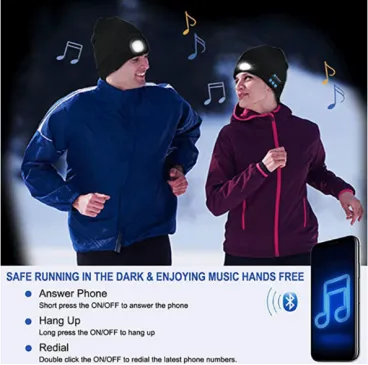 Stay Warm Bluetooth Hat with Light