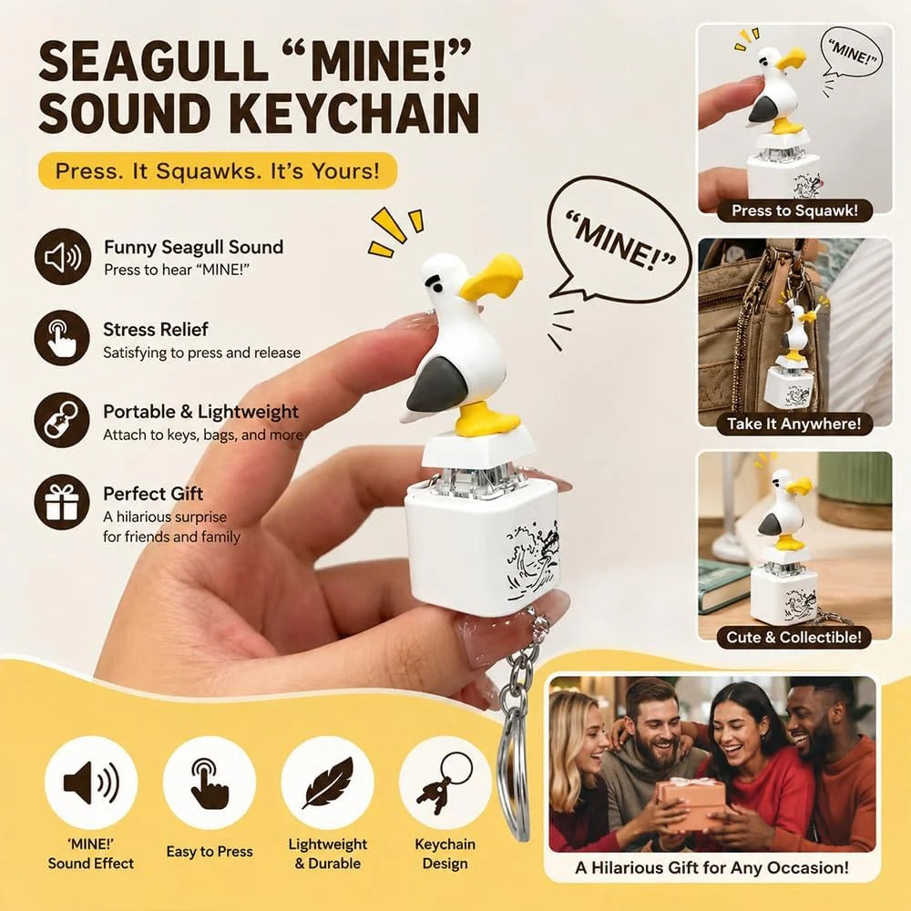 🔥Last Day 50% OFF🔥 - 🐦Seagull MINE! Button Keychain