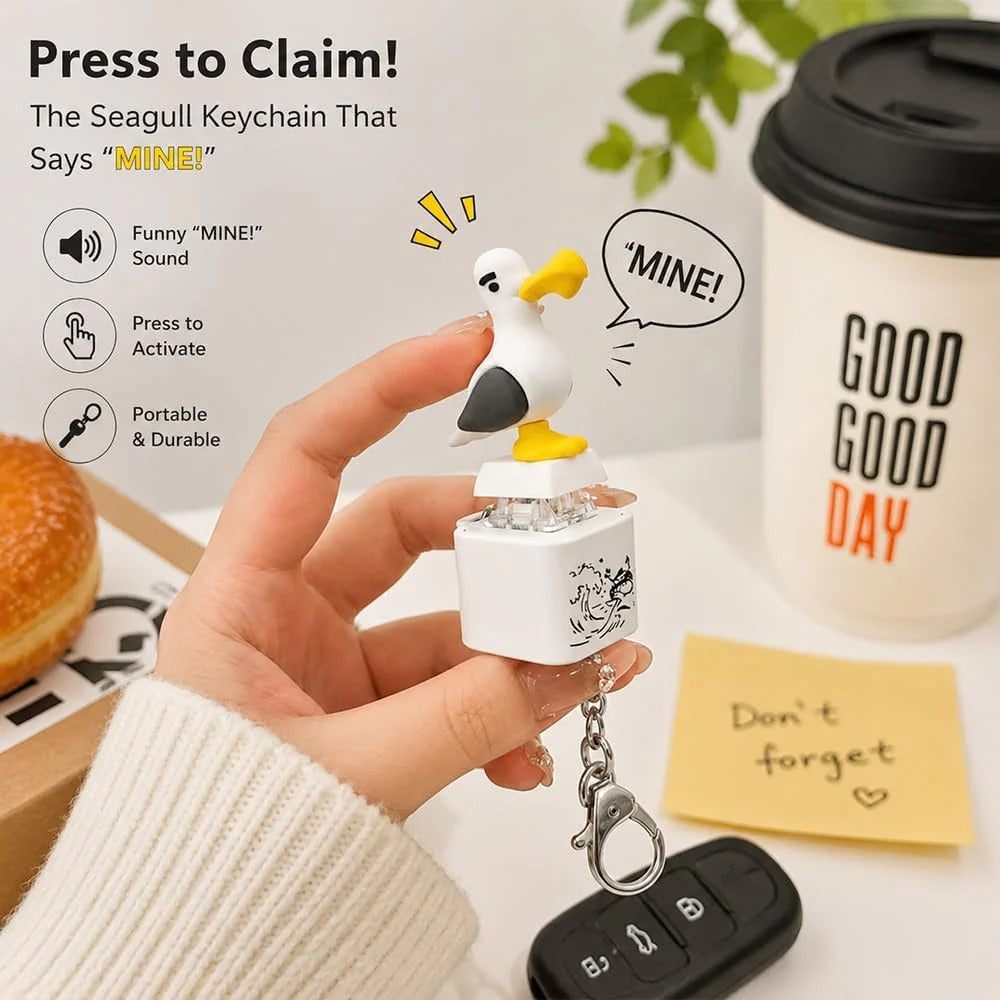 🔥Last Day 50% OFF🔥 - 🐦Seagull MINE! Button Keychain