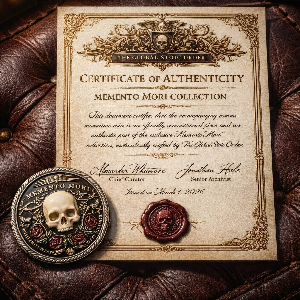 🌹💀Memento Mori Reflection 💎3D Carving Collector-Grade Coin